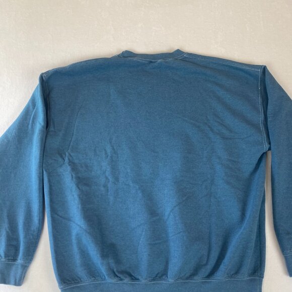 Sedona Arizona Cactus Sunset Landscape Graphic Blue Crewneck Pullover Sweatshirt - Picture 6 of 8